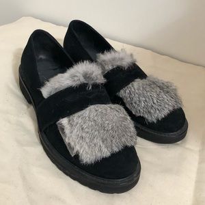 Luca Grossi loafers with real rabbit fur